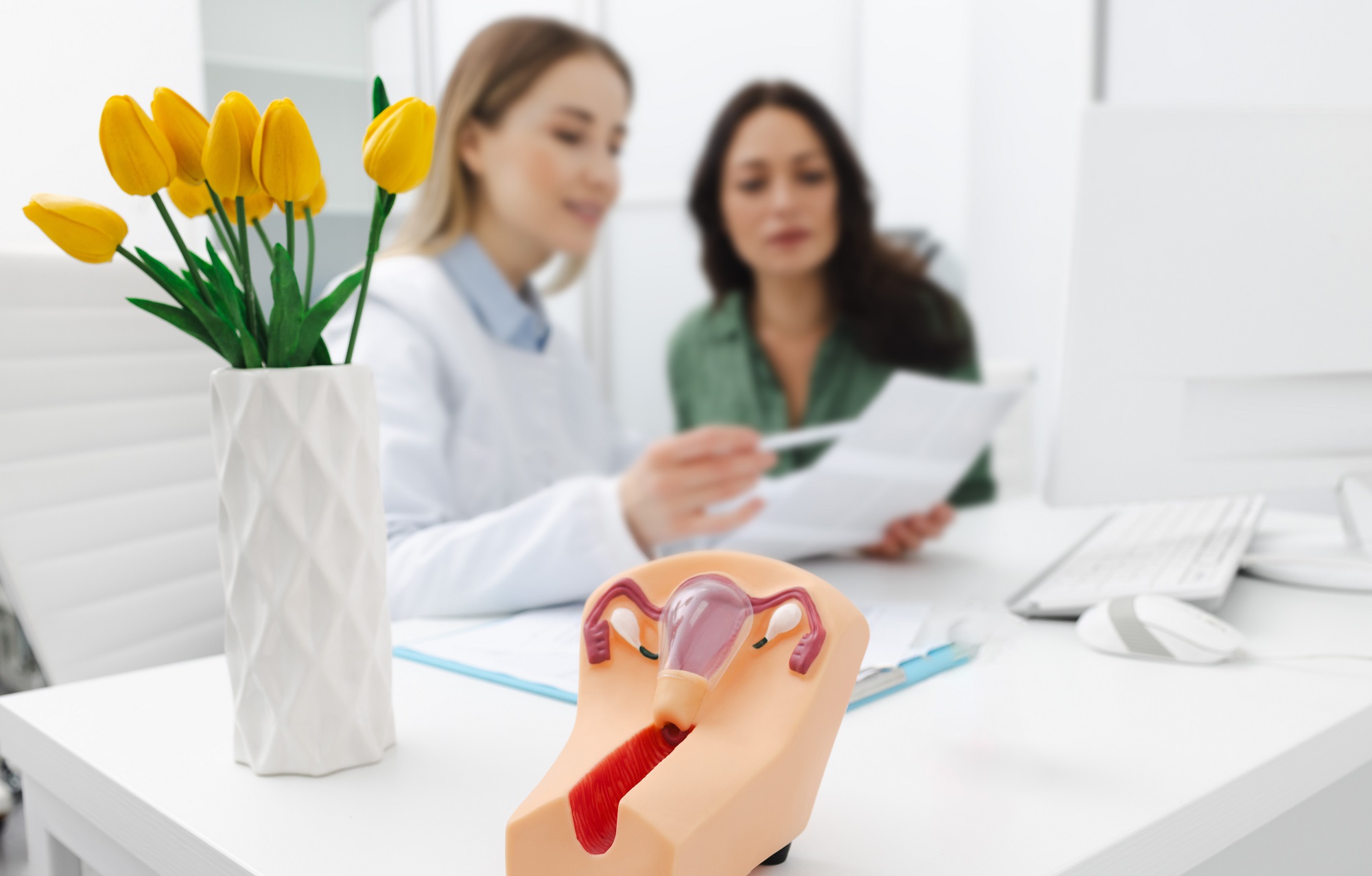 Doctor discussing test results with patient