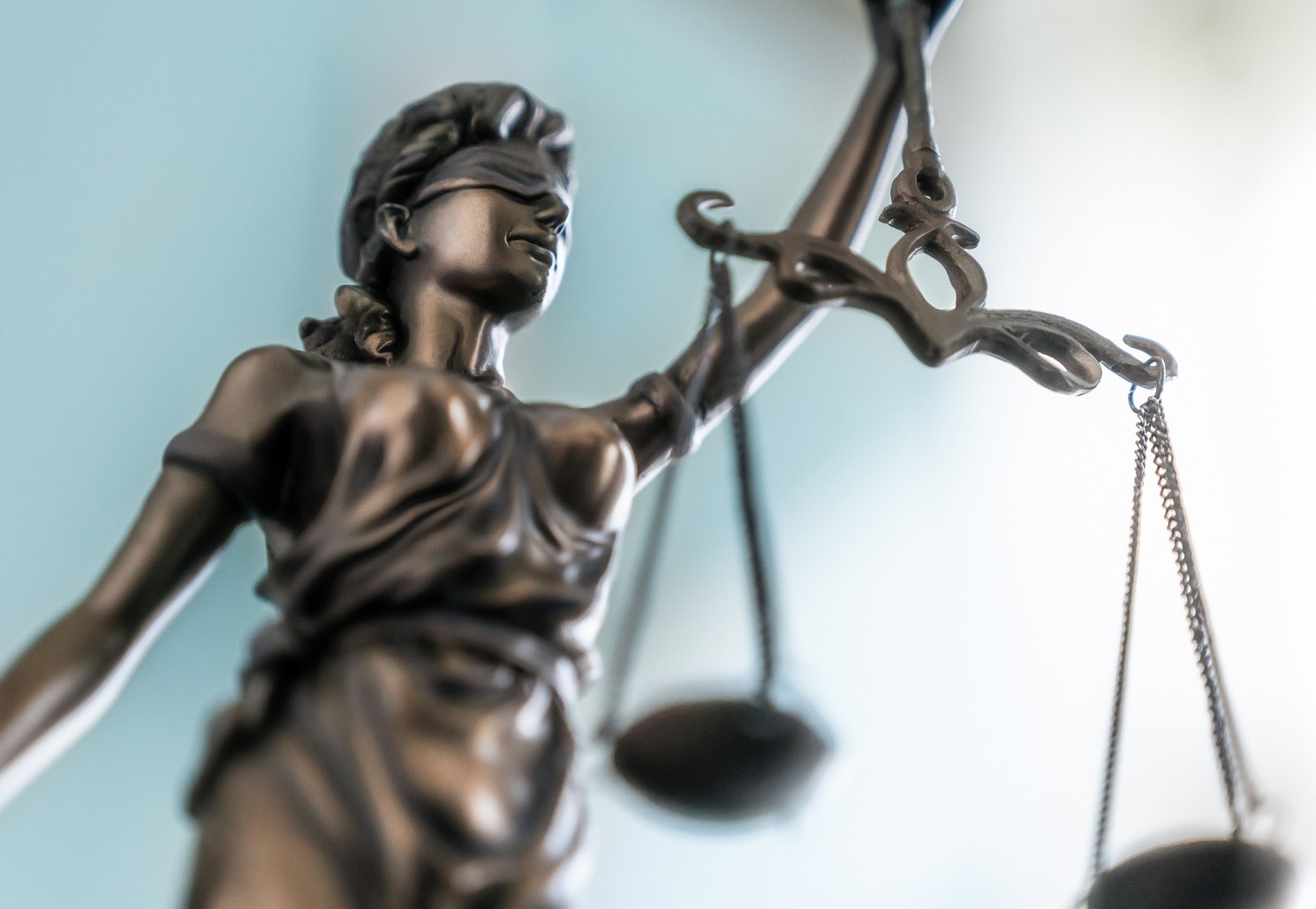 Justice is blind statue