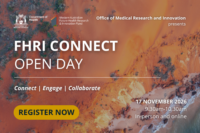 FHRI Connect Open Day 2026 promotional banner featuring an aerial coastal landscape and registration information.